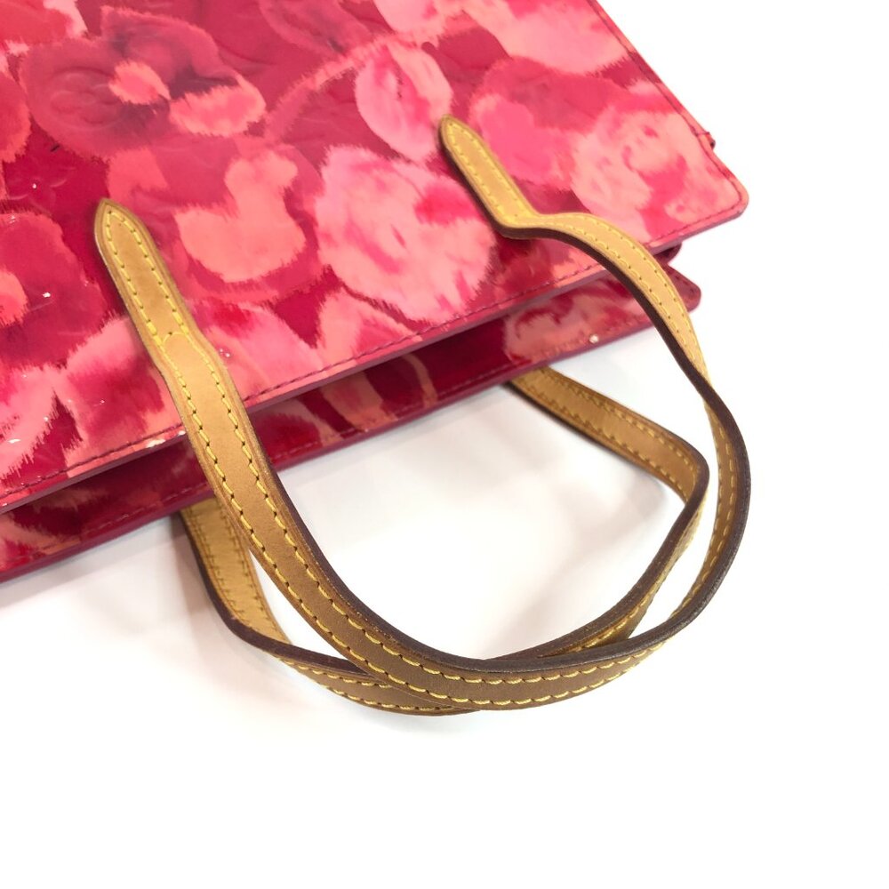 【35→ 26MK】Lv Red Monogram Vernis Ikat Catalina BB Tote Sku# 85786 (Gently Used) - Picture 11 of 14